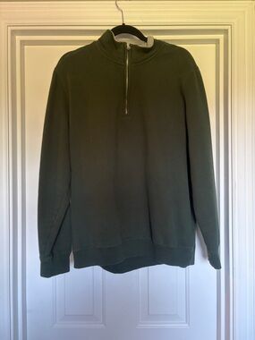 St. John's Bay Olive Green Half-Zip Sweater